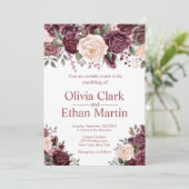  Dusty Roos op Pure White Kaart (Staand voorkant)