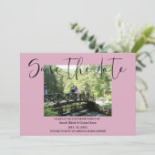 Dusty Roos Paar Foto bruiloft Bewaar de datum Save The Date (Staand voorkant)