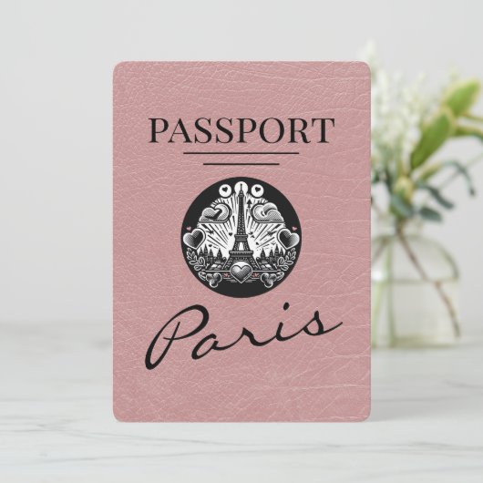 Dusty Roos Paris Passport Bewaar de datum Save The Date (Staand voorkant)