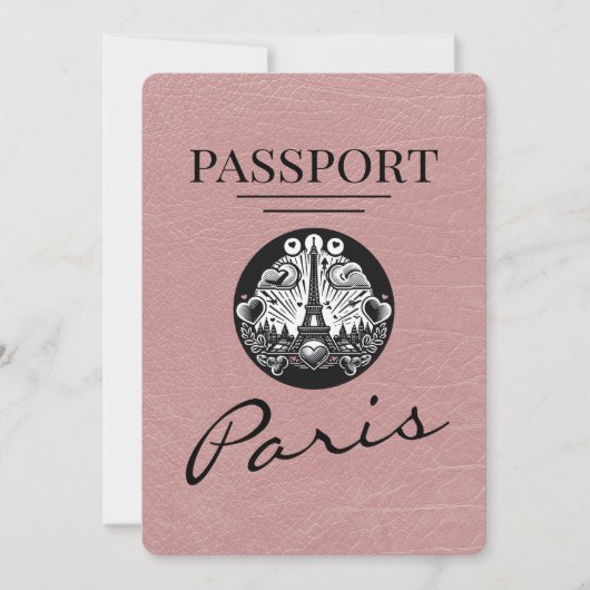 Dusty Roos Paris Passport Bewaar de datum Save The Date (Voorkant)