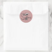 Dusty Roos Paris Passport Ronde Sticker (Tas)