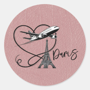 Dusty Roos Paris Passport Ronde Sticker