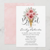 Dusty Roos Peony Ice Cream Vrijgezellenfeest Kaart (Voorkant / Achterkant)