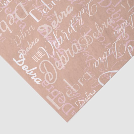 Dusty Roos Persoonlijke naam Tissuepapier (Detail)