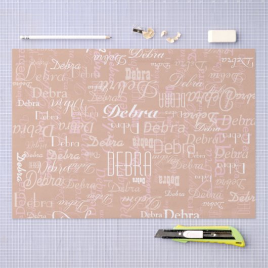 Dusty Roos Persoonlijke naam Tissuepapier (Craft)