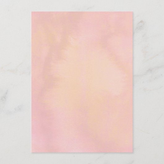 Dusty Roos Perzik Bloemen Bruiloft Informatie Informatiekaartje (Achterkant)