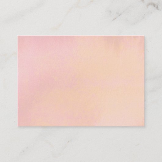 Dusty Roos Perzik Bloemen Bruiloft Website Kaart Visitekaartje (Achterkant)