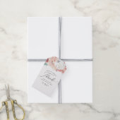 Dusty Roos Perzik Bloemen Elegant Dank u Cadeaulabel (Met Touw)