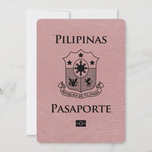 Dusty Roos Philippines Passport Save the Date (Voorkant)