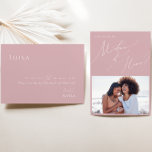 Dusty Roos Photo Matron of Honor proposal Kaart<br><div class="desc">Maak kennis met onze verbluffende, stoffige roos fotomatron van een eersteklas kaartje, ideaal voor uw eenvoudige moderne boho spring-feest. Ons elegante ontwerp omvat een levendig helder, pastelkleurpalet met een chic calligraphy script. Of u nu de voorkeur geeft aan een minimalistische of klassieke stijl, ons unieke bewerkbare product biedt luxe en...</div>