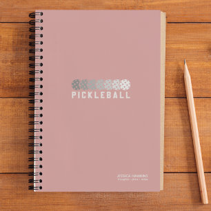 Dusty Roos Pickleball Logo Gradient Persoonlijk Notitieboek