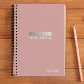 Dusty Roos Pickleball Logo Gradient Persoonlijk Notitieboek