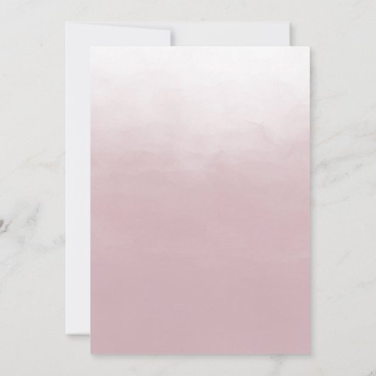 Dusty Roos Pink Blush Womans 60th Birthday Party Kaart (Achterkant)