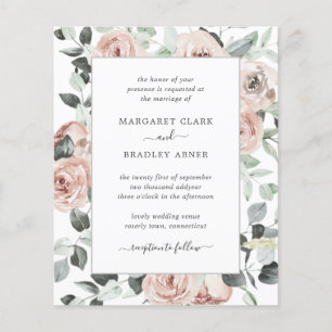Dusty Roos Pink Floral Budget Weddenschap