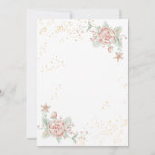 Dusty Roos Pink Floral Peony Save the Date Wedding Kaart (Achterkant)