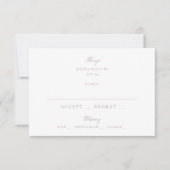 Dusty Roos Pink Formal Classic Elegant Wedding RSVP Kaartje (Voorkant)