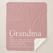 Dusty Roos Pink Grandma Definition Sherpa Deken (Voorkant)