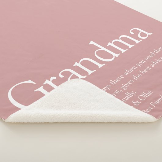 Dusty Roos Pink Grandma Definition Sherpa Deken (3/4)