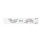 Dusty Roos Pink Mauve Boho Greenery Floral Wedding Uitnodigingen Wikkel (Vlak)
