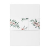 Dusty Roos Pink Mauve Boho Greenery Floral Wedding Uitnodigingen Wikkel (Achterkant Voorbeeld)