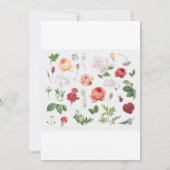 Dusty Roos Pink Mauve Gold Greenery Floral Wedding Kaart (Achterkant)