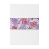 Dusty Roos Pink Paarse Waterverf Floral Wedding Uitnodigingen Wikkel (Achterkant Voorbeeld)