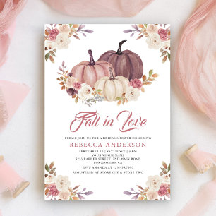 Dusty Roos Pink Pumpkin Floral Vrijgezellenfeest Kaart