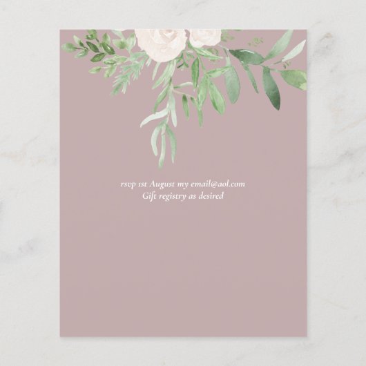 Dusty Roos Pink Sage Magnolia Weddenschap BUDGET (Achterkant)