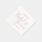 Dusty Roos Pink Script Calligraphy Vrijgezellenfee Servet (Hoek)