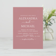 Dusty Roos Pink Wedding Modern Typografie