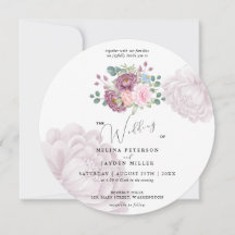Dusty Roos Plum Peony Floral Wedding