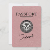 Dusty Roos Poland Passport Bewaar de datum Save The Date (Voorkant)