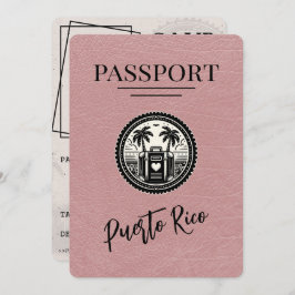 Dusty Roos Puerto Rico Passport Save The Date