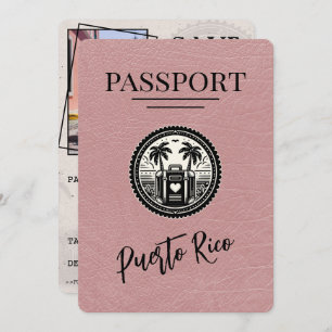 Dusty Roos Puerto Rico Passport Save The Date