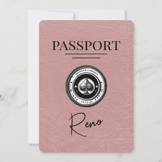 Dusty Roos Reno Passport Bewaar de datum Save The Date (Voorkant)