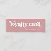 Dusty Roos | Retro Boho Typografie Klantenkaartje (Voorkant)