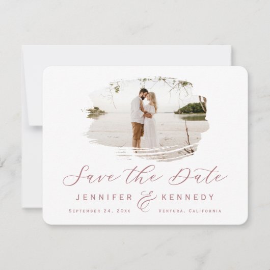Dusty Roos Romantic geborsteld Lijst met foto Save The Date (Voorkant)