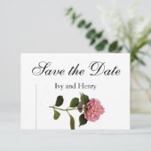 Dusty Roos Roze bloemenroos hortensia Save The Date (Staand voorkant)