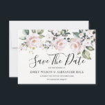 Dusty Roos Roze Blush Floral Save the Date<br><div class="desc">Dusty Roos Roze bloes opslaan de Kaart Datum bekijken onze winkel voor de passende uitnodiging,  RSVP en nog veel meer</div>