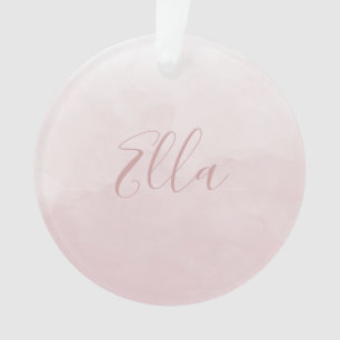 Dusty Roos Roze Blush Fotonaam pasgeboren baby Ornament