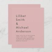 Dusty Roos Roze Bruiloft (Voorkant / Achterkant)