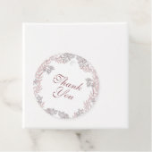 Dusty Roos roze bruiloft  botanisch Bedankjes Labels (In situ)