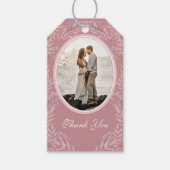 Dusty Roos roze bruiloft botanisch Cadeaulabel (Voorkant)