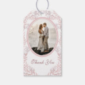 Dusty Roos roze bruiloft botanisch Cadeaulabel (Voorkant)