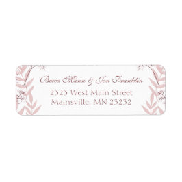 Dusty Roos roze bruiloft  botanisch Etiket