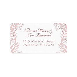 Dusty Roos roze bruiloft  botanisch Etiket