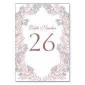 Dusty Roos roze bruiloft botanisch Kaart (Voorkant)