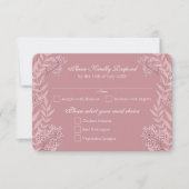 Dusty Roos roze bruiloft  botanisch Kaart (Voorkant)