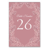 Dusty Roos roze bruiloft  botanisch Kaart (Voorkant)