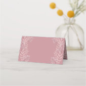 Dusty Roos roze bruiloft  botanisch Plaatskaartje (Achterkant)